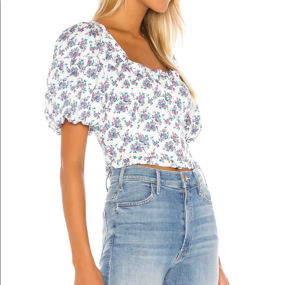 FOR LOVE & LEMONS | Taggart Crop Top in Bouquet